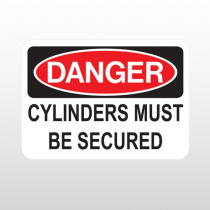 OSHA Danger Cylinders Must Be Secured