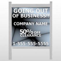 Gray Going Out of Business Sale 12 48"H  x 48"W Site Sign