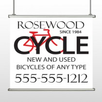 Bike Shop 33 Hanging Banner