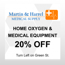 Home Oxygen 139 Custom Sign