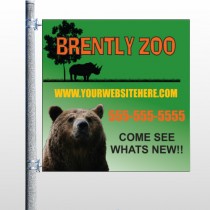 Bear Zoo 302 Pole Banner