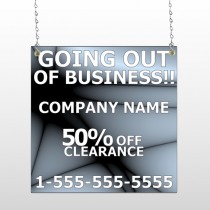 Gray Going Out of Business Sale 12 Window Sign