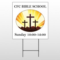 3 Crosses 149 Wire Frame Sign