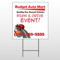Budget Auto Mart 116 Wire Frame Sign