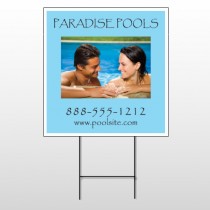 Paradise Pool 529 Wire Frame Sign