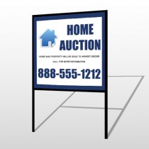 Blue House Auction 253 H-Frame Sign