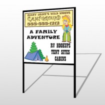 Campground 144 H-Frame Sign