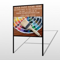Paint Brushes 256 H-Frame Sign