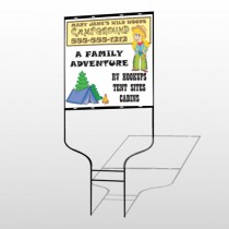 Campground 144 Round Rod Sign