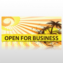 Summer Scene Open For Business Banner