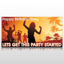 Summer Party Birthday Banner