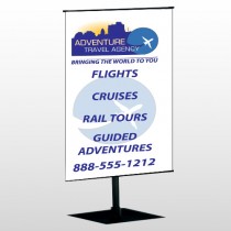 Travel Agent 28 Center Pole Banner Stand