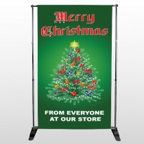 Merry Christmas 29 Pocket Banner  Stand