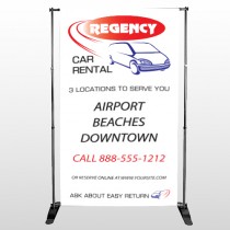 Rental Car 39 Pocket Banner Stand