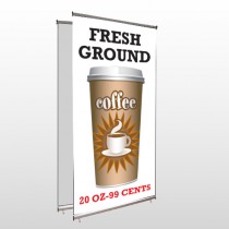 Coffee 119 Center Pole Banner Stand