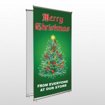 Merry Christmas 29 Center Pole Banner Stand