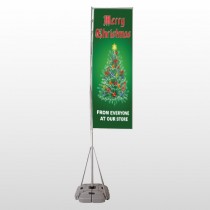 Merry Christmas 29 Exterior Flag Banner Stand