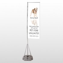 Pet Store 26 Exterior Flag Banner Stand