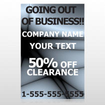Gray Going Out of Business Sale 12 Custom Sign