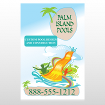 Palm Island Pool 534 Custom Decal