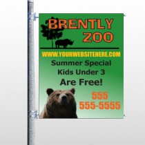Bear Zoo 302 Pole Banner