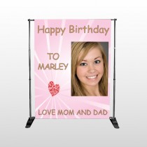 Happy Birthday Marley 10 Pocket Banner Stand