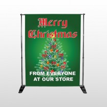 Merry Christmas 29 Pocket Banner  Stand