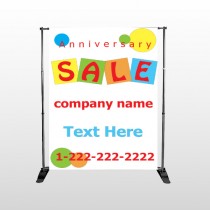 Square Circle Sale 15 Pocket Banner Stand