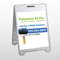 Blue Paint Brush 305 A-Frame Sign