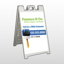 Blue Paint Brush 305 A-Frame Sign