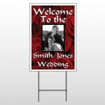 Rose Couple 04 Wire Frame Sign