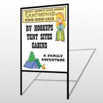 Campground 144 H-Frame Sign