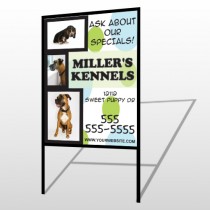 Dog Kennels 300 H Frame Sign