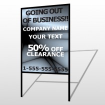 Gray Going Out of Business Sale 12 H Frame Sign