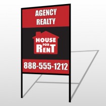 Red House Rent 360 H-Frame Sign