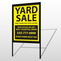 Yellow Black 551 H-Frame Sign